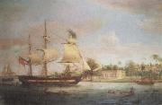 Thomas Whitcombe Approaching Calcutta oil painting reproduction